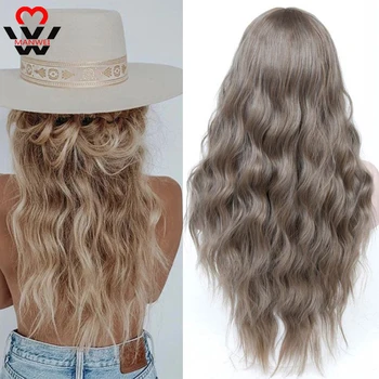 MANWEI Long Wavy Blonde Wig Synthetic Wigs For Women Gray Black Red Brown Blond Wig Glueless Hair Cosplay AISI BEAUTY
MANWEI Long Wavy Blonde Wig Synthetic Wigs For Women Gray Black Red Brown Blond Wig Glueless Hair Cosplay AISI BEAUTY