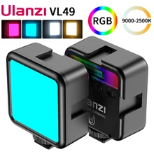 Ulanzi VL49 RGB Pocket LED Video Light 2700K-9000K On Camera Light Mini Pocket Fill Light Photography Lighting Vlog Light
Ulanzi VL49 RGB Pocket LED Video Light 2700K-9000K On Camera Light Mini Pocket Fill Light Photography Lighting Vlog Light