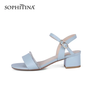 SOPHITINA Women's Sandals Summer Sweet Square Mid Chunk Heeled Ankle Strap Breathable Open Toe Ladies Slide Dress Shoes CZ002
SOPHITINA Women's Sandals Summer Sweet Square Mid Chunk Heeled Ankle Strap Breathable Open Toe Ladies Slide Dress Shoes CZ002