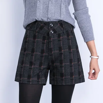 Nonis Elegant Plaid Tweed Women Office Short Winter Autumn Warm Black Short High Waist Female Loose Plus Size
Nonis Elegant Plaid Tweed Women Office Short Winter Autumn Warm Black Short High Waist Female Loose Plus Size