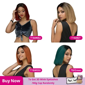 Alimice Ombre Brazilian Straight Short Bob Wig #99J/#27/#350/Green 13*4 Lace Front Human Hair Wigs 6"-14" 150% Density Remy
Alimice Ombre Brazilian Straight Short Bob Wig #99J/#27/#350/Green 13*4 Lace Front Human Hair Wigs 6"-14" 150% Density Remy