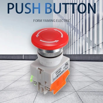 Mushroom Head LAY37 Emergency Stop Push Button Switch Self-lock/Latchiing LAY7 PBC Y090-11ZS Power NO/NC 4 Screw Terminals
Mushroom Head LAY37 Emergency Stop Push Button Switch Self-lock/Latchiing LAY7 PBC Y090-11ZS Power NO/NC 4 Screw Terminals