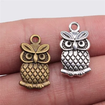 WYSIWYG 15pcs 20x11mm Antique Bronze Double Sided Owl Pendants Owl Charm Tibetan Silver Color Owl Pendants Wholesale 
WYSIWYG 15pcs 20x11mm Antique Bronze Double Sided Owl Pendants Owl Charm Tibetan Silver Color Owl Pendants Wholesale