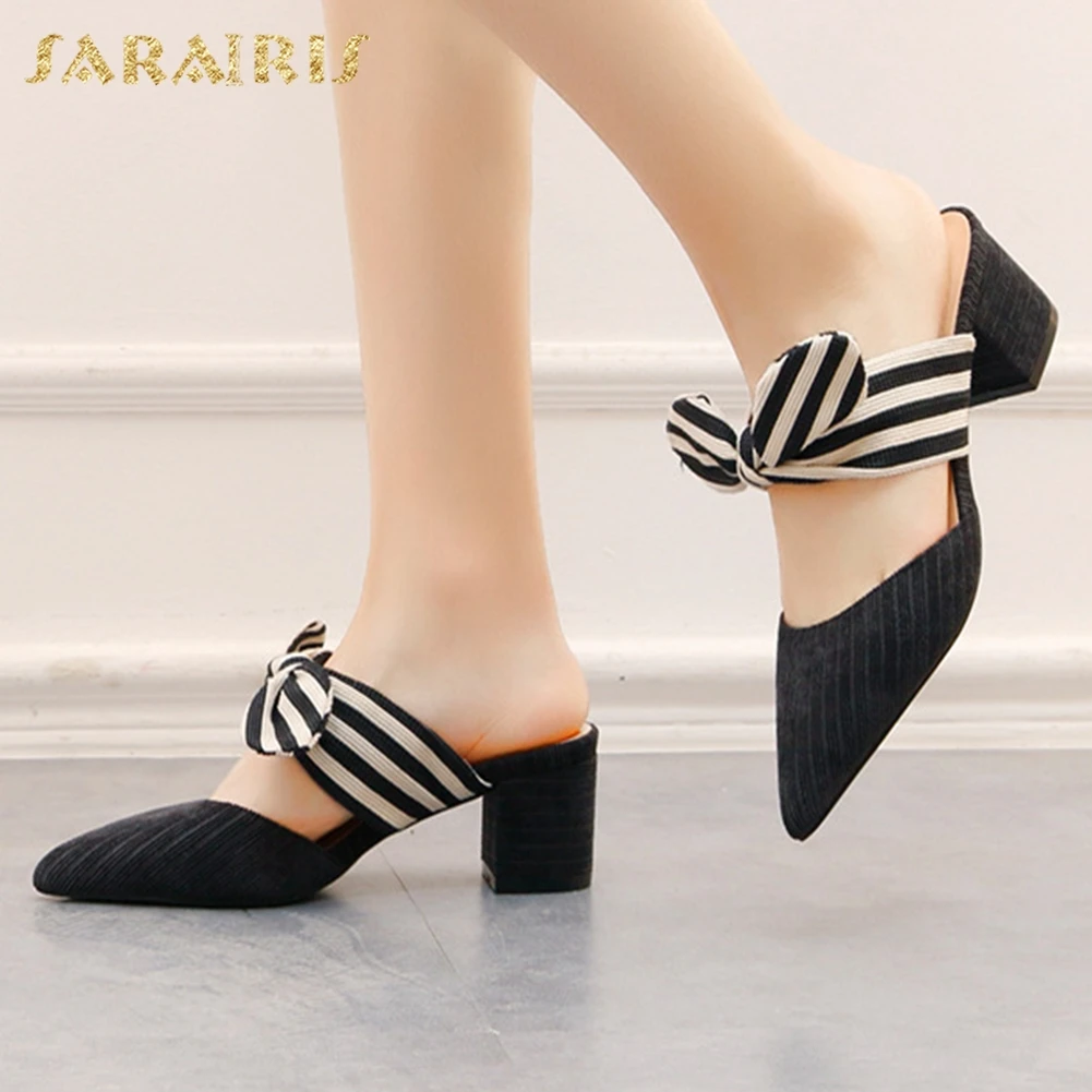 Sarairis 2020 Hot Sale Chunky Heels Pointed Toe Summer Shoes Woman Pumps Mules Slip-On Butterfly Dropship Pumps Women Shoes
Sarairis 2020 Hot Sale Chunky Heels Pointed Toe Summer Shoes Woman Pumps Mules Slip-On Butterfly Dropship Pumps Women Shoes
