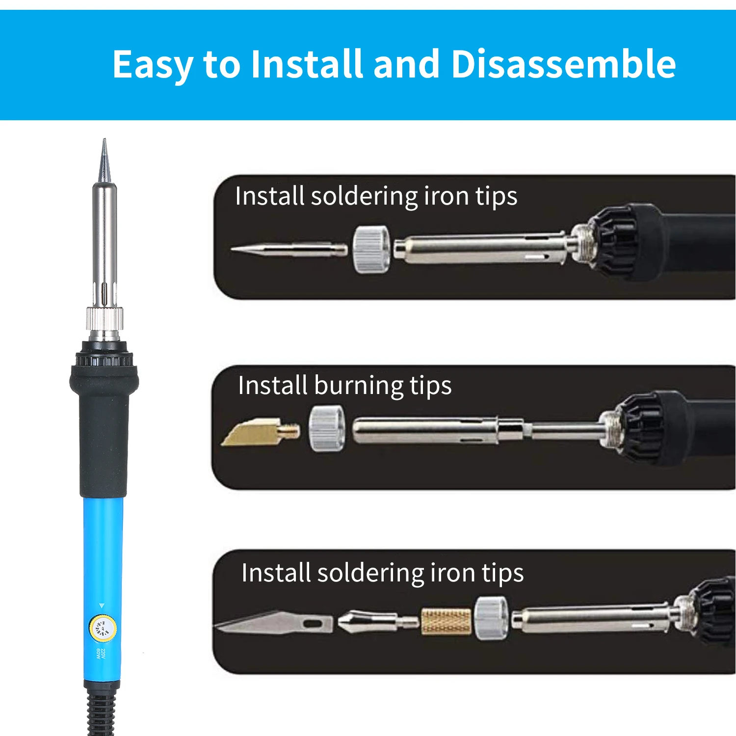 New 101pcs Wood Burning Kit Adjustable Temperature Pyrography Pen for Wood Burning Embossing Carving with Stencils Screwdrivers
New 101pcs Wood Burning Kit Adjustable Temperature Pyrography Pen for Wood Burning Embossing Carving with Stencils Screwdrivers