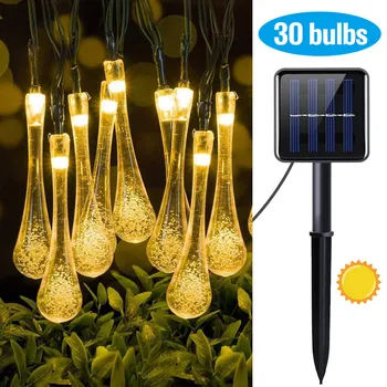 6.5M 30LED Solar Light Outdoor Crystal Ball Raindrop String Lamp LED String Solar Garlands Fairy Garden Christmas Decor Lights
6.5M 30LED Solar Light Outdoor Crystal Ball Raindrop String Lamp LED String Solar Garlands Fairy Garden Christmas Decor Lights