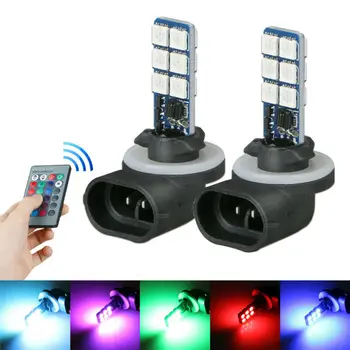 2× Multi-Color 881 5050 RGB LED 12SMD Car Headlight Fog Light Lamp Bulb + Remote High Quality Car Headlight Fog Light
2× Multi-Color 881 5050 RGB LED 12SMD Car Headlight Fog Light Lamp Bulb + Remote High Quality Car Headlight Fog Light