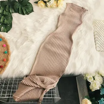 Sexy Knit Pencil Dresses Women Autumn 2019 Vintage Slim Basic Midi Dress Ladies Casual Sleeveless Sheath Bodycon Sweater Vestido
Sexy Knit Pencil Dresses Women Autumn 2019 Vintage Slim Basic Midi Dress Ladies Casual Sleeveless Sheath Bodycon Sweater Vestido