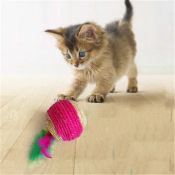 Natural Sisal Ball Cat Scratching Posts Toys Ball mouse style Cat Toys Interactive Feather Toys Pet Cats Products
Natural Sisal Ball Cat Scratching Posts Toys Ball mouse style Cat Toys Interactive Feather Toys Pet Cats Products