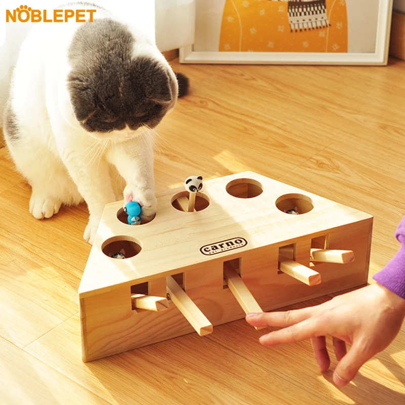 Funny Interactive Cat Hunt Toy Chase Mouse Solid Wooden Maze Hit Hamster With 3/5-holed Mouse Hole Catch Bite Catnip Funny Toy
Funny Interactive Cat Hunt Toy Chase Mouse Solid Wooden Maze Hit Hamster With 3/5-holed Mouse Hole Catch Bite Catnip Funny Toy
