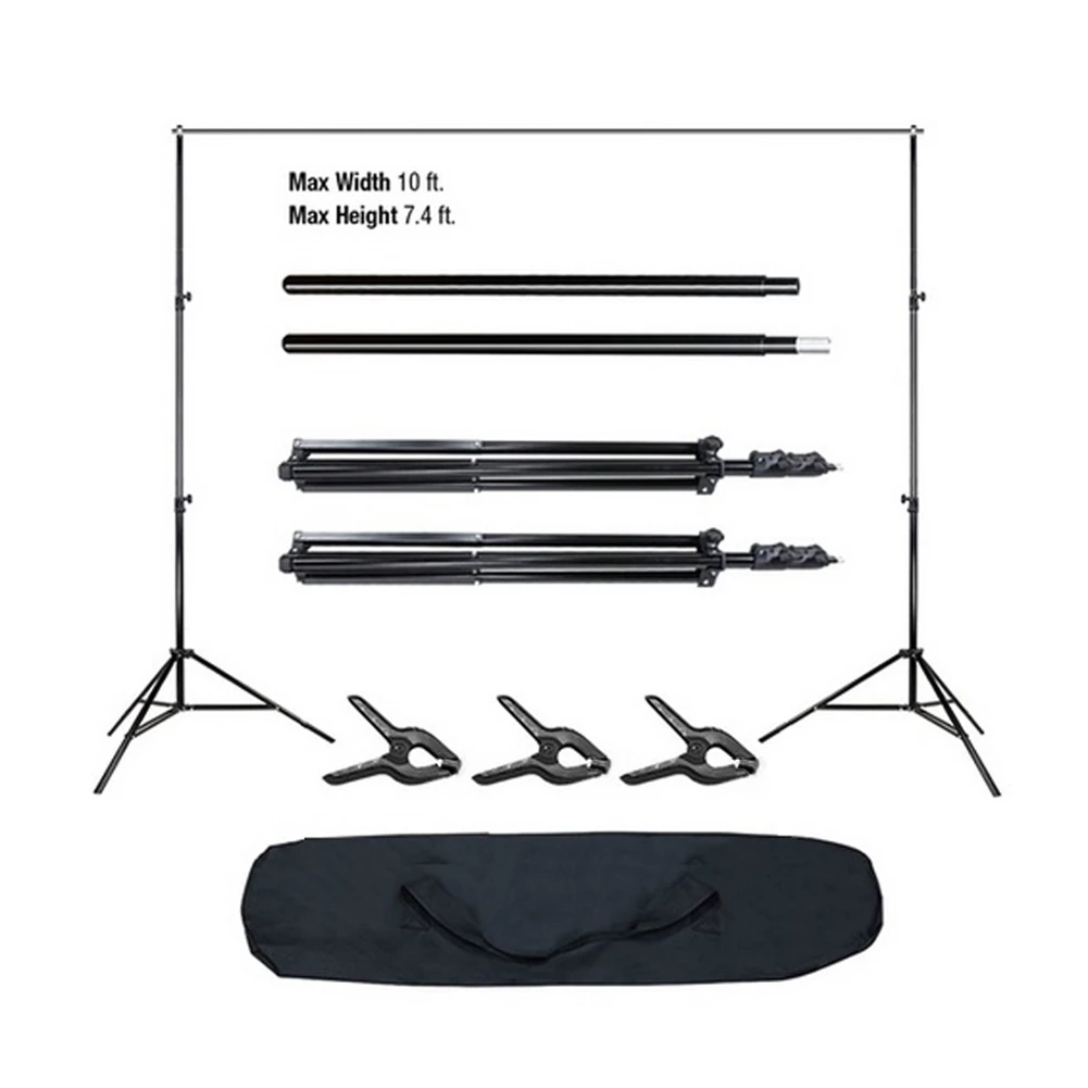 Backdrop Support Stand Set 3 Fish Mouth Clips with Carrying Bag for Photo Video Shooting
Backdrop Support Stand Set 3 Fish Mouth Clips with Carrying Bag for Photo Video Shooting
