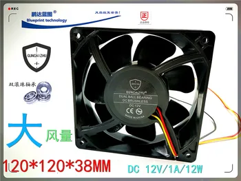 New GUNCAIZHU dual ball bearing 12038 120 * 38 mm 12 cm12v1a cooling fan violence
New GUNCAIZHU dual ball bearing 12038 120 * 38 mm 12 cm12v1a cooling fan violence