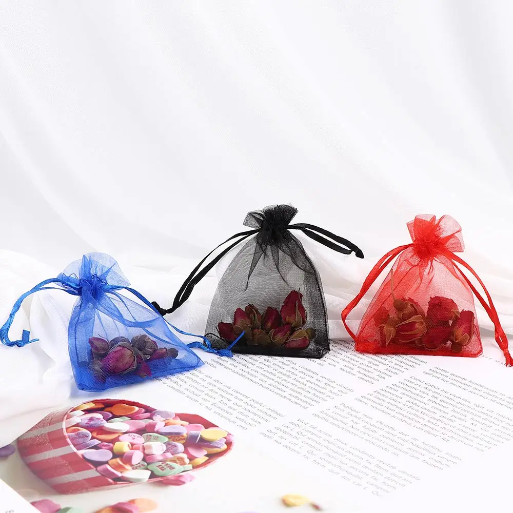10pcs drawable organza bags gift bags jewellery christmas