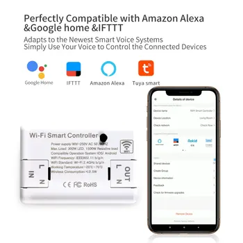 Bingoelec Basic DIY Wifi smart Switch WiFi Switch Module Alexa Google Home 10A 2200W TUYA Smart Life Remote wireless switch
Bingoelec Basic DIY Wifi smart Switch WiFi Switch Module Alexa Google Home 10A 2200W TUYA Smart Life Remote wireless switch