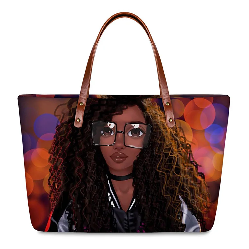 HYCOOL Hand Bags for Women Colorful Light Spot African Black Girl Printing Female Big Tote Bag Travel Phone Cosmetics Pouch Bags
HYCOOL Hand Bags for Women Colorful Light Spot African Black Girl Printing Female Big Tote Bag Travel Phone Cosmetics Pouch Bags
