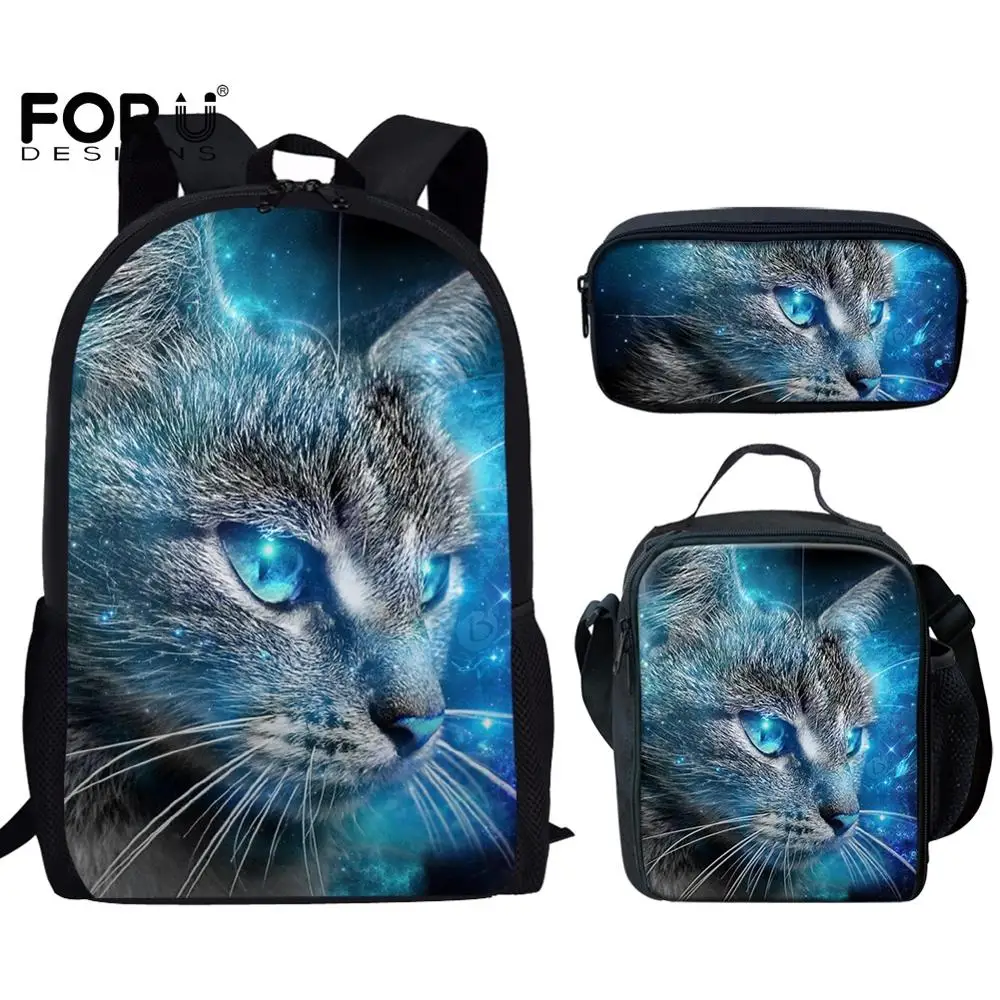 FORUDESIGNS 3Pcs Mens School Backpacks Blue Maine Coon Cat 3D Printing Waterproof Backpack For Women Pencil Case School Gifts
FORUDESIGNS 3Pcs Mens School Backpacks Blue Maine Coon Cat 3D Printing Waterproof Backpack For Women Pencil Case School Gifts