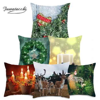 Fuwatacchi Christmas Day Pillow Covers New Year Featival Gift Cushion Cover for Home Sofa Decorative Throw Pillowcases 45*45cm
Fuwatacchi Christmas Day Pillow Covers New Year Featival Gift Cushion Cover for Home Sofa Decorative Throw Pillowcases 45*45cm
