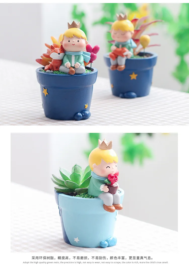 Creative Resin Succulent Plant Pots Mini Flower Pot Decorative Desktop Flowerpot Fairy Garden Home Garden Decoration (13)