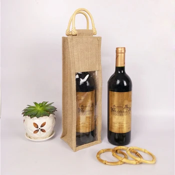 Burlap Wine Bag Bamboo Rattan Packaging High-end Portable Wine Bag Single Double Trough Transparent Wine Portable Gift Bag
Burlap Wine Bag Bamboo Rattan Packaging High-end Portable Wine Bag Single Double Trough Transparent Wine Portable Gift Bag