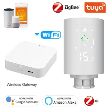 TUYA Zigbee TRV Thermostat Valve Thermostatic Radiator Valve Controller Heater Temperature Voice Control Works With Google Home
TUYA Zigbee TRV Thermostat Valve Thermostatic Radiator Valve Controller Heater Temperature Voice Control Works With Google Home
