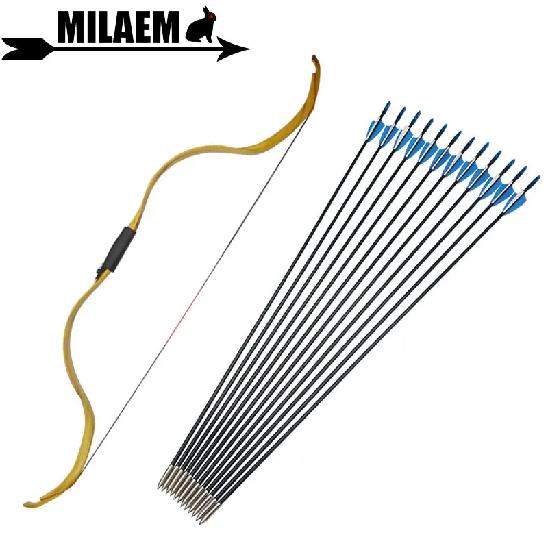 20-30lbs Archery Traditional Recurve Bow And Arrow Set Fiberglass Arrow Removable Bow Riser Longbow Hunting Shooting Accessories
20-30lbs Archery Traditional Recurve Bow And Arrow Set Fiberglass Arrow Removable Bow Riser Longbow Hunting Shooting Accessories