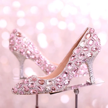 Elegant Pink Crystal Women high-heeled pointed toe Formal Shoes rhinestone princess single pumps Bridesmaid Shoes
Elegant Pink Crystal Women high-heeled pointed toe Formal Shoes rhinestone princess single pumps Bridesmaid Shoes