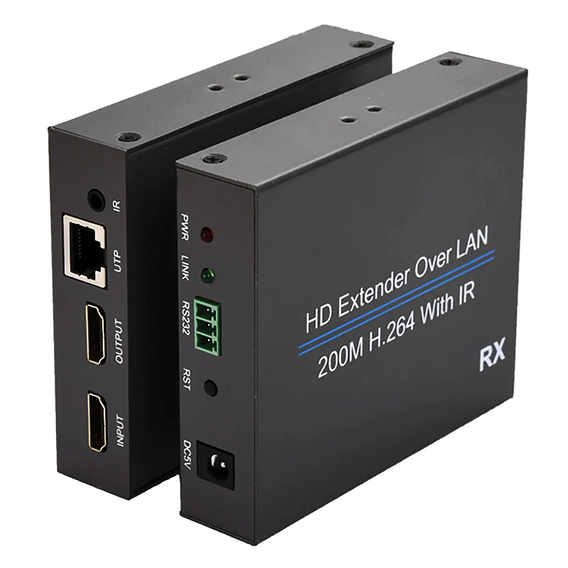 200M HD Extender over LAN H.264 Splitter Transmitter with IR Retransmission EU Plug
200M HD Extender over LAN H.264 Splitter Transmitter with IR Retransmission EU Plug