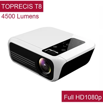 TOPRECIS T8 Projector 4500 Lumens 1920*1080p Full HD LCD LED Mini projector for Home Theater Media Video Player
TOPRECIS T8 Projector 4500 Lumens 1920*1080p Full HD LCD LED Mini projector for Home Theater Media Video Player