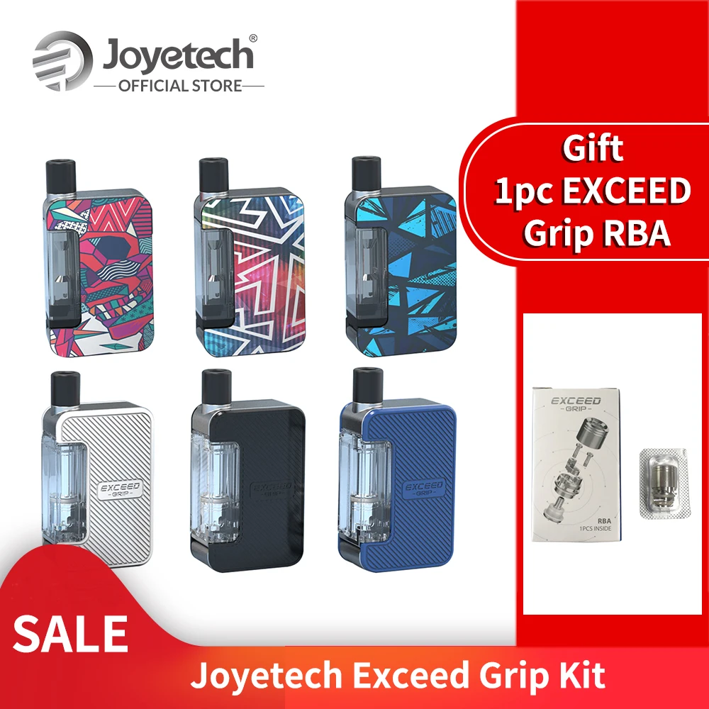 Original Joyetech Exceed Grip Pod Kit Built in 1000mAh Battery with EX-M Mesh Coil gift RBA coil E-Cigarette Pod
Original Joyetech Exceed Grip Pod Kit Built in 1000mAh Battery with EX-M Mesh Coil gift RBA coil E-Cigarette Pod
