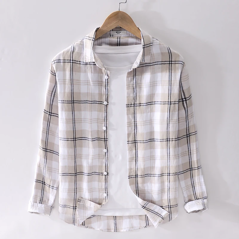 Suehaiwe's style Italy brand linen shirt men summer plaid shirts for men casual comfortable shirt mens long-sleeved shirts male
Suehaiwe's style Italy brand linen shirt men summer plaid shirts for men casual comfortable shirt mens long-sleeved shirts male