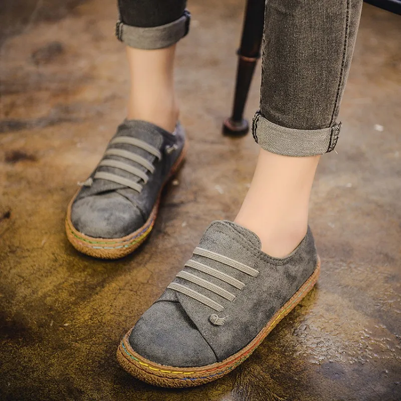 Women's Shoes Flat Bottom Lace-Up Loafers Ladies New Autumn Casual Outdoor Lazy Shoes Comfortable Light Solid Thick Bottom Shoes
Women's Shoes Flat Bottom Lace-Up Loafers Ladies New Autumn Casual Outdoor Lazy Shoes Comfortable Light Solid Thick Bottom Shoes