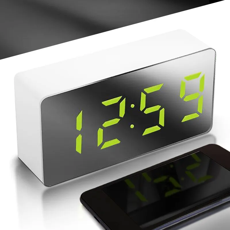 LED Multifunctional Clock Digital Alarm Snooze Display Time Desk Surface Clock 3.1in Modern Home Bedroom Decoration With Mirror
LED Multifunctional Clock Digital Alarm Snooze Display Time Desk Surface Clock 3.1in Modern Home Bedroom Decoration With Mirror