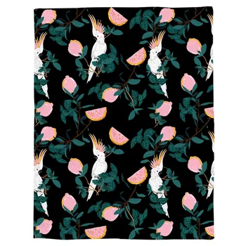 Parrots And Plants Printed Flannel Blanket Soft Throw Blanket Machine Washable Blankets for Beds Customizable
Parrots And Plants Printed Flannel Blanket Soft Throw Blanket Machine Washable Blankets for Beds Customizable