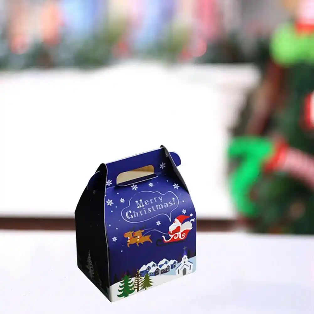 5pcs santa claus candy box bag craft paper christmas birthday