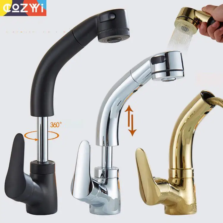 liftable Kitchen Faucets 360 Degrees Rotatable Water Tap Sprayer Rotation Pull Out Spout Sink Tap Brass Washroom Faucet
liftable Kitchen Faucets 360 Degrees Rotatable Water Tap Sprayer Rotation Pull Out Spout Sink Tap Brass Washroom Faucet
