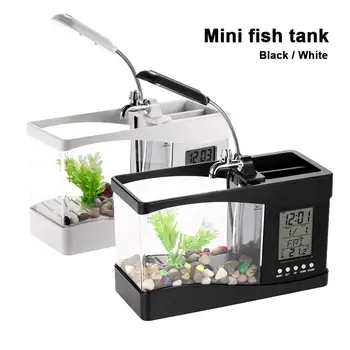 Mini USB Backlight LCD Desktop Lamp Light Fish Tank Aquarium with LED Clock Light Backlighting alarm clock calendar with Pebbles
Mini USB Backlight LCD Desktop Lamp Light Fish Tank Aquarium with LED Clock Light Backlighting alarm clock calendar with Pebbles