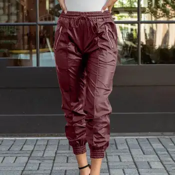 Women's PU Leather Trousers ZANZEA 2020 Fashion Spring Pants Casual Long Pantalon Palazzo Plus Size Solid Drawstring Turnip 5XL
Women's PU Leather Trousers ZANZEA 2020 Fashion Spring Pants Casual Long Pantalon Palazzo Plus Size Solid Drawstring Turnip 5XL
