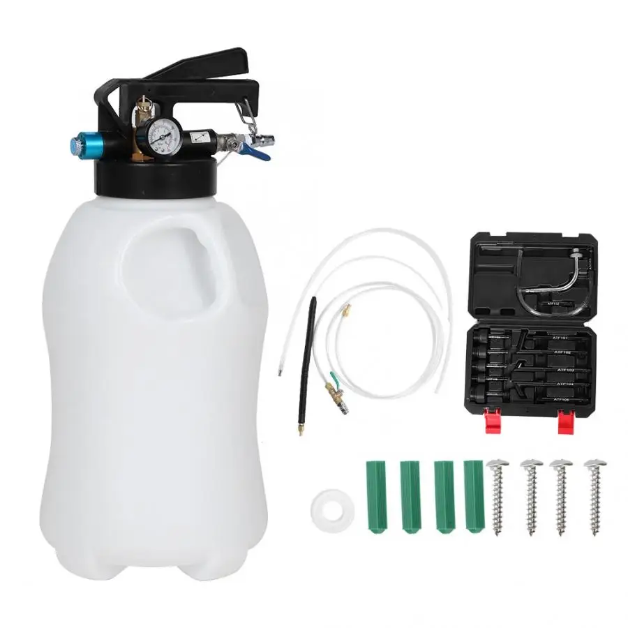 10L Pneumatic Gearbox Transmission Oil Filling Dispenser Tool Machine with 13pcs ATF Adaptor Car Accessories Tools
10L Pneumatic Gearbox Transmission Oil Filling Dispenser Tool Machine with 13pcs ATF Adaptor Car Accessories Tools