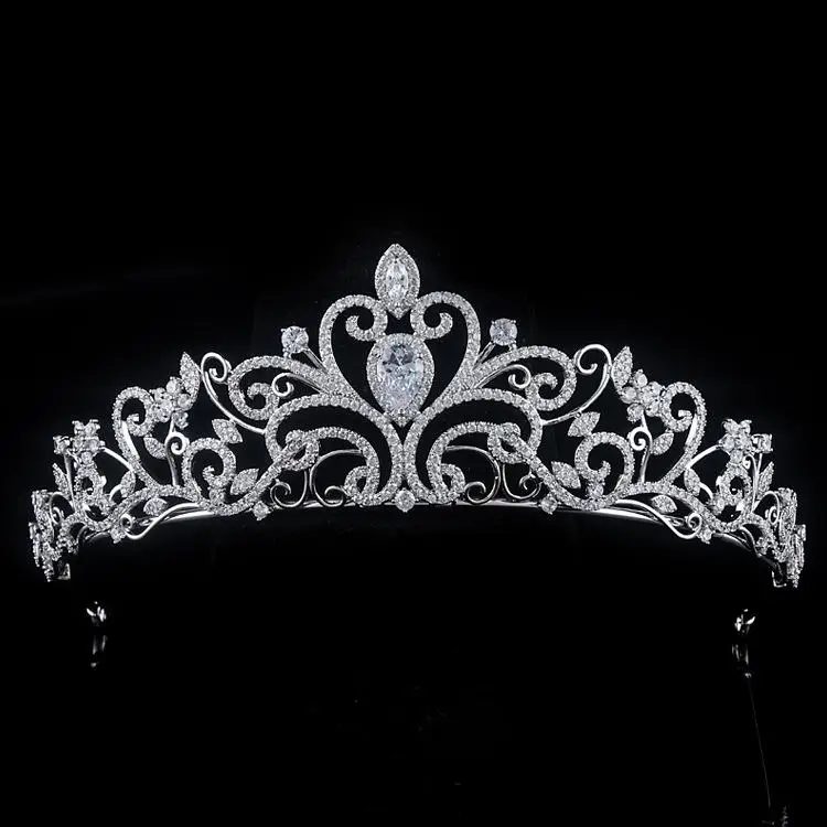 Top Quality Wedding Bridal Hair Jewelry Flower Cubic Zirconia Zircon Tiaras Princess Crown Headband Silver Bride Diadem Gifts
Top Quality Wedding Bridal Hair Jewelry Flower Cubic Zirconia Zircon Tiaras Princess Crown Headband Silver Bride Diadem Gifts