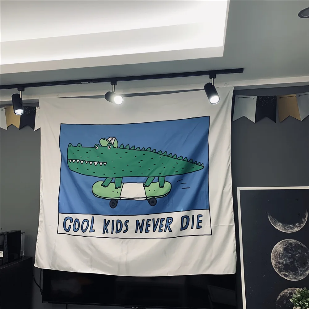 Crocodile Cartoon Bedroom Living Room Tapestry Polyester Tapestry Crocodile Cool Kids Never Die Tapestry Curtain Tapestry Wall
Crocodile Cartoon Bedroom Living Room Tapestry Polyester Tapestry Crocodile Cool Kids Never Die Tapestry Curtain Tapestry Wall