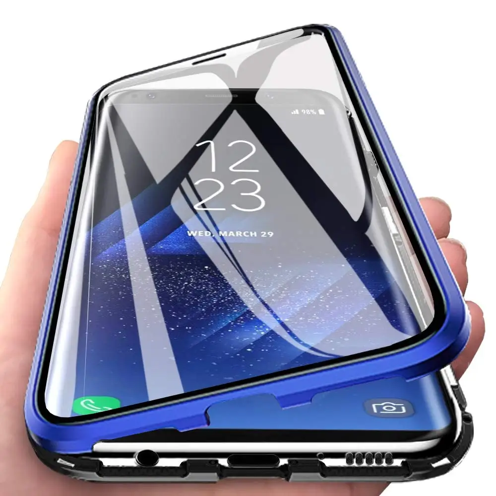 Front Back Double Glass for Samsung Galaxy Note 8 9 Magnetic Metal Phone Cases Cover For Samsung Note9 Note8 360 Shockproof Case
Front Back Double Glass for Samsung Galaxy Note 8 9 Magnetic Metal Phone Cases Cover For Samsung Note9 Note8 360 Shockproof Case