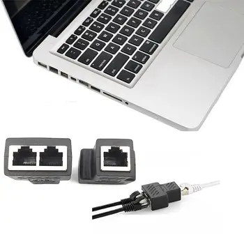 1 to 2 RJ45 Splitter Network Adapter Connector Split Ports LAN Ethernet Double Plug Cable Network Extension Extender Connec S2A8
1 to 2 RJ45 Splitter Network Adapter Connector Split Ports LAN Ethernet Double Plug Cable Network Extension Extender Connec S2A8