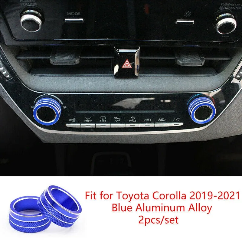Middle Console AC Knob Cover Trim For Toyota Corolla 2019-2021 Blue Aluminum Central Console AC Knob Cover Trim
Middle Console AC Knob Cover Trim For Toyota Corolla 2019-2021 Blue Aluminum Central Console AC Knob Cover Trim