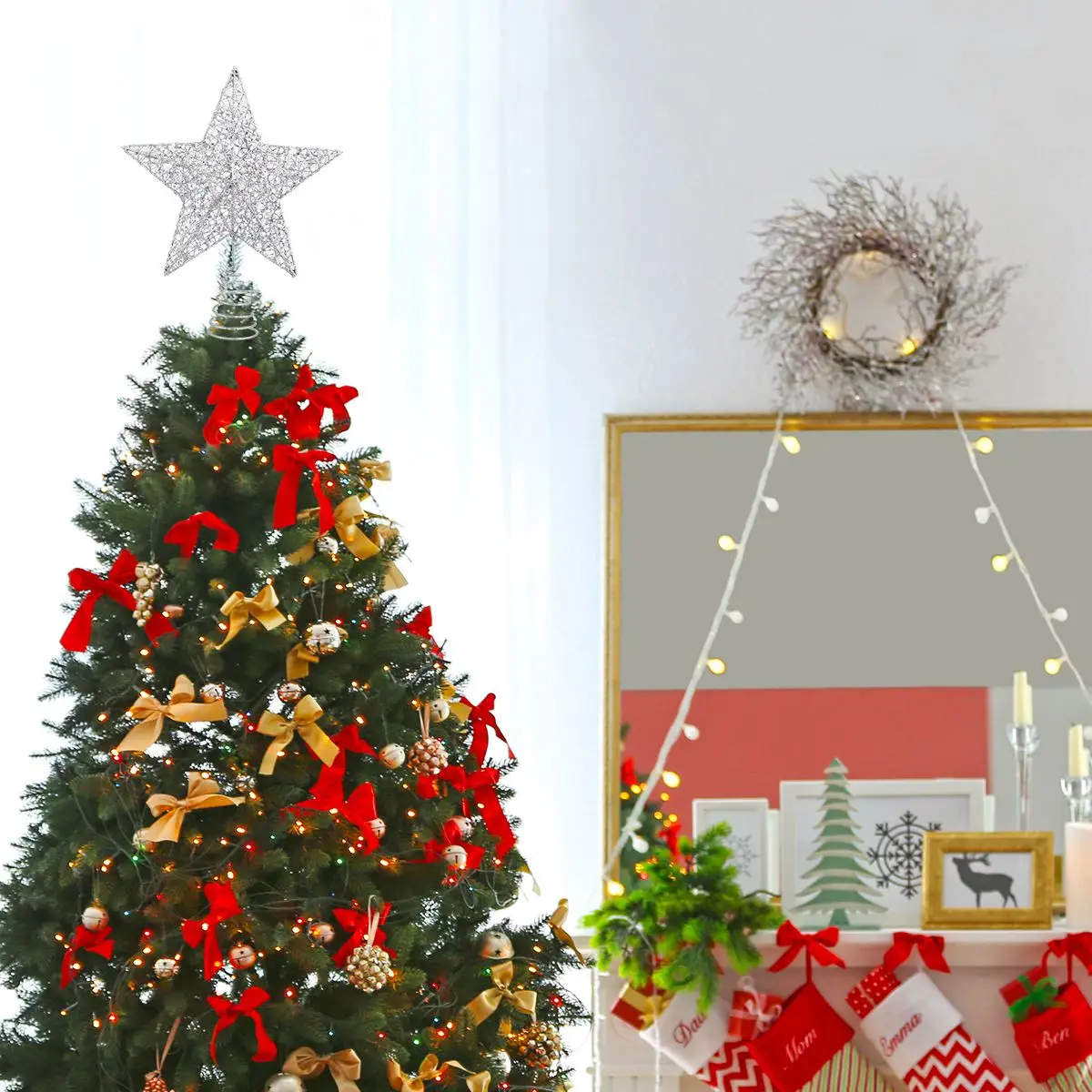 christmas tree toppers decorative christmas tree topper coated