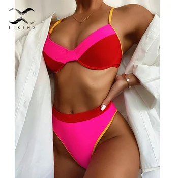 High cut sexy bikini Push up swimwear women 2020 Ribbed high waist bikini set Sports women's swimsuit solid Pink bathing suit
High cut sexy bikini Push up swimwear women 2020 Ribbed high waist bikini set Sports women's swimsuit solid Pink bathing suit