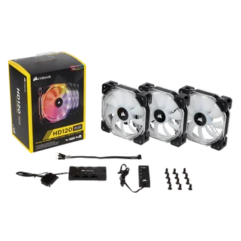 CORSAIR HD120 RGB LED High Performance 120mm PWM Fan—Single PWM Fan—Single PWM Fan with Controller—Three Pack with Controller
CORSAIR HD120 RGB LED High Performance 120mm PWM Fan—Single PWM Fan—Single PWM Fan with Controller—Three Pack with Controller