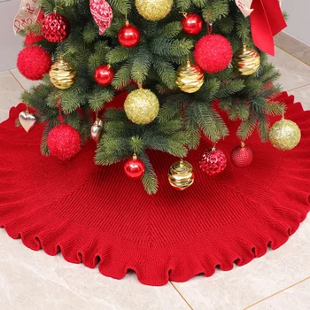 High-End Pleated Knitted Curvy Side Tree Skirt Christmas Supplies Tree Bottom Apron for Holiday Christmas Decorations 
High-End Pleated Knitted Curvy Side Tree Skirt Christmas Supplies Tree Bottom Apron for Holiday Christmas Decorations