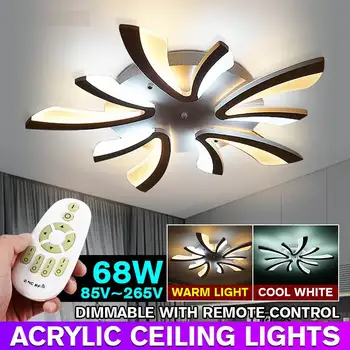 85V-265V 68W Modern Acrylic Ceiling Light LED Ceiling Lamp For Living Room Bedroom Remote Dimmable Home Indoor Lighting
85V-265V 68W Modern Acrylic Ceiling Light LED Ceiling Lamp For Living Room Bedroom Remote Dimmable Home Indoor Lighting