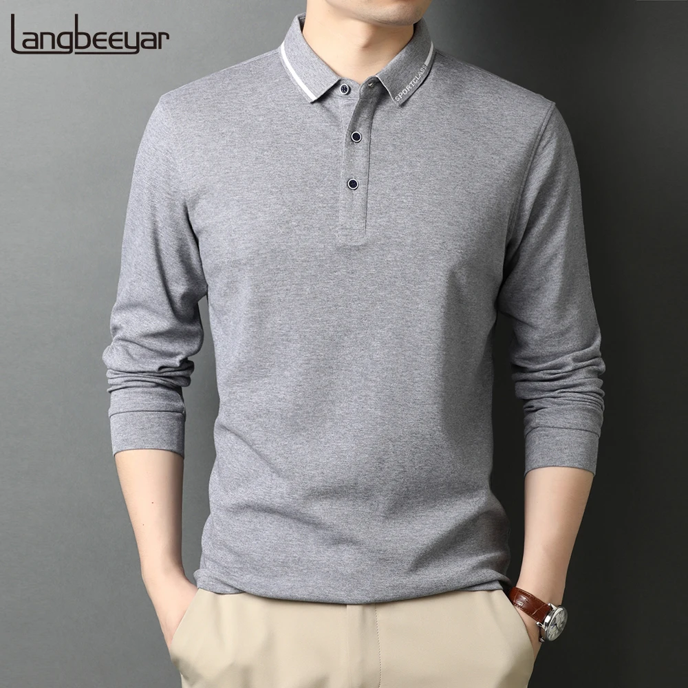 2020 High End New Fashion Brand Plain Solid Color Designer Casual Long Sleeve Polo Shirts Men Turn Down Collar Tops Men Clothes
2020 High End New Fashion Brand Plain Solid Color Designer Casual Long Sleeve Polo Shirts Men Turn Down Collar Tops Men Clothes