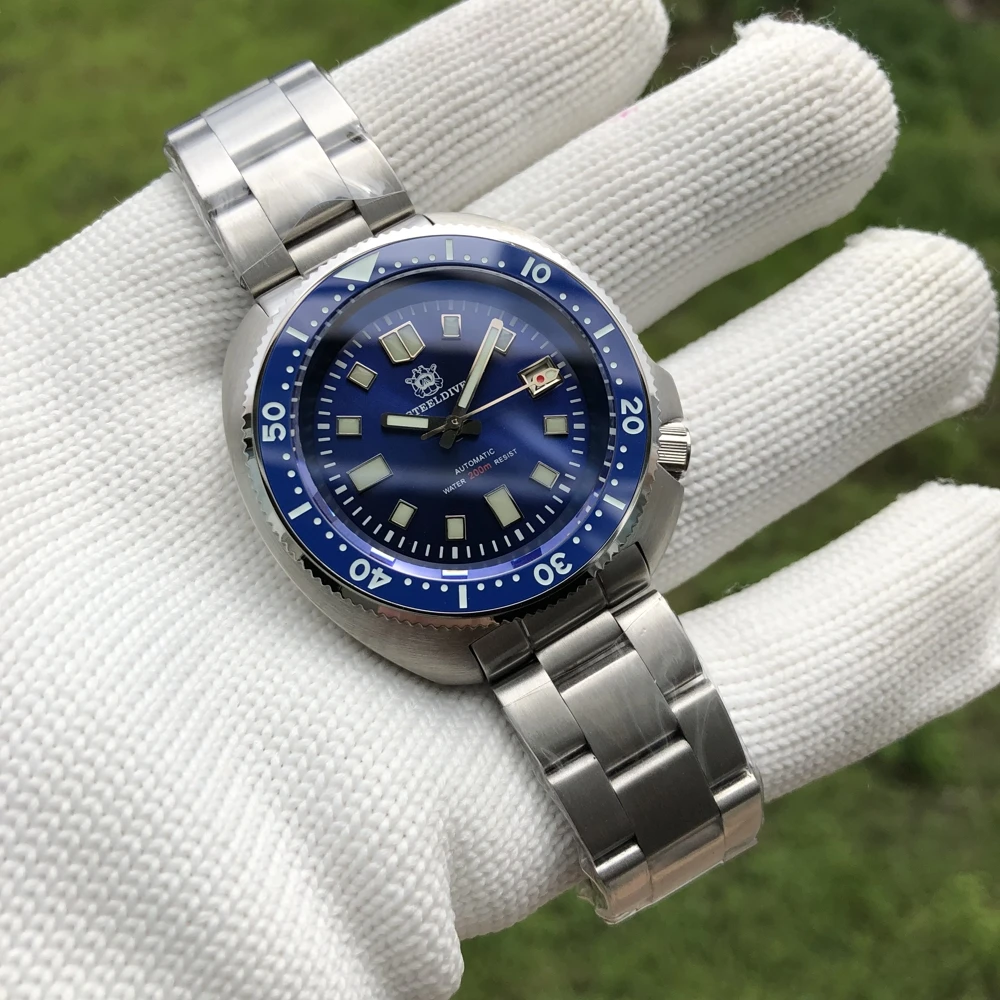 SD1970 Steeldive Марка 44MM Мужчины NH35 Dive Часы с керамической рамкой|Механические часы| |